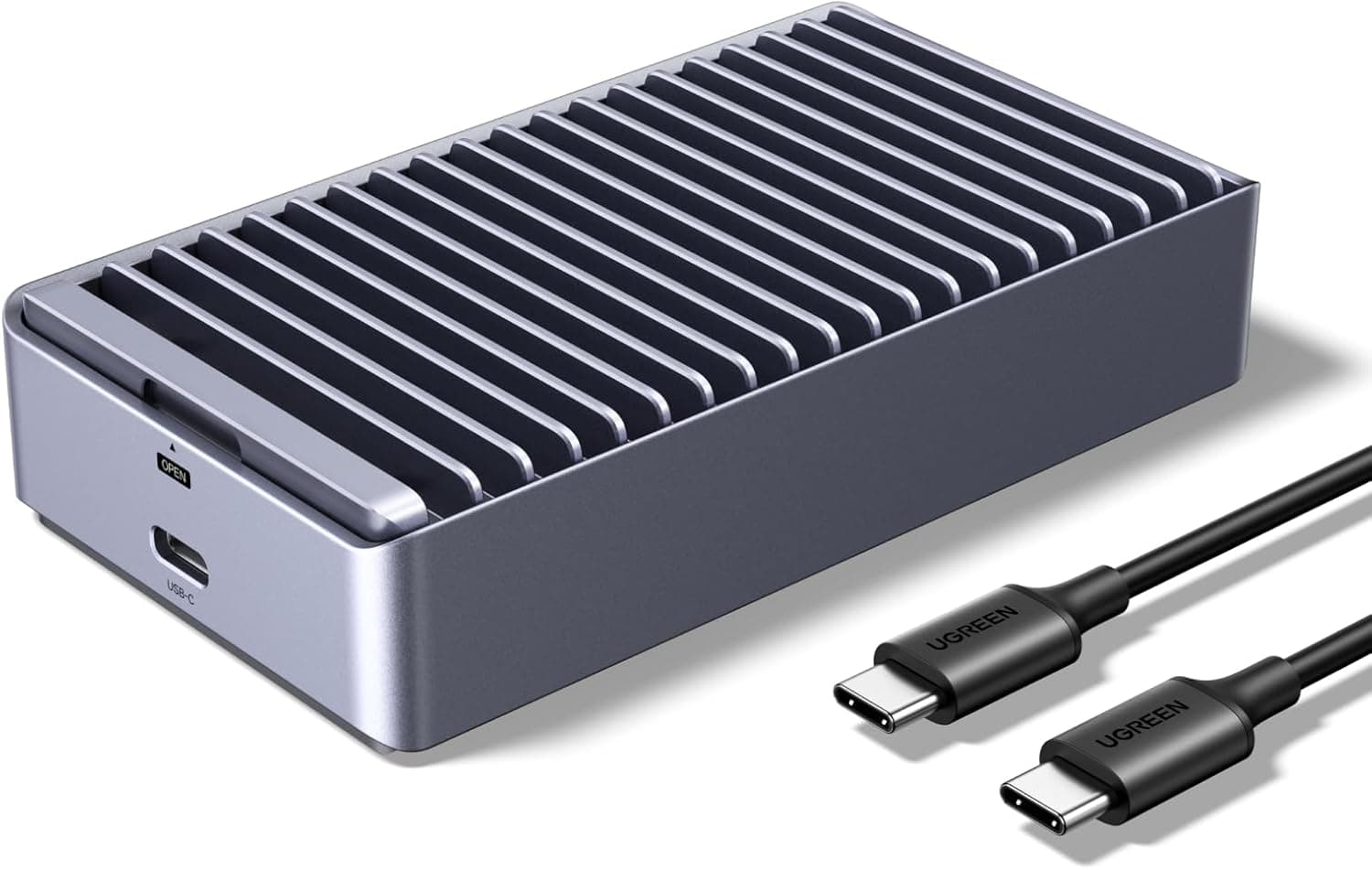 UGREEN 40Gbps M.2 NVMe SSD Enclosure, External SSD Drive with Double-Sided Fin Heat Dissipation, Compatible with Thunderbolt