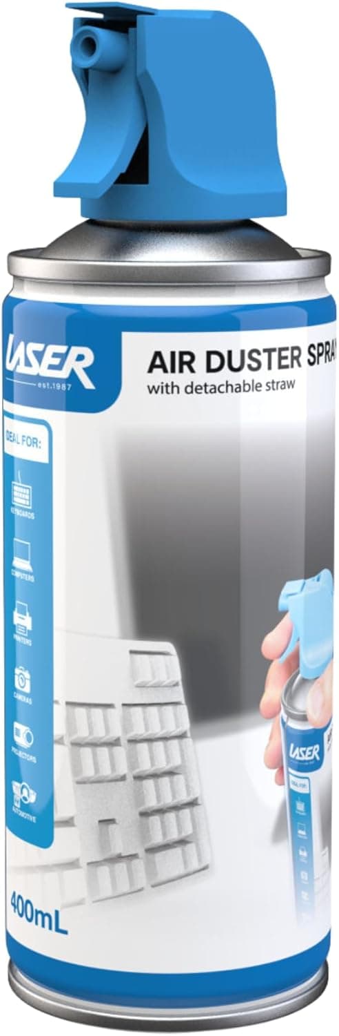 Laser Compressed Air Duster Spray 400ml with Extension Tube - Best Deal