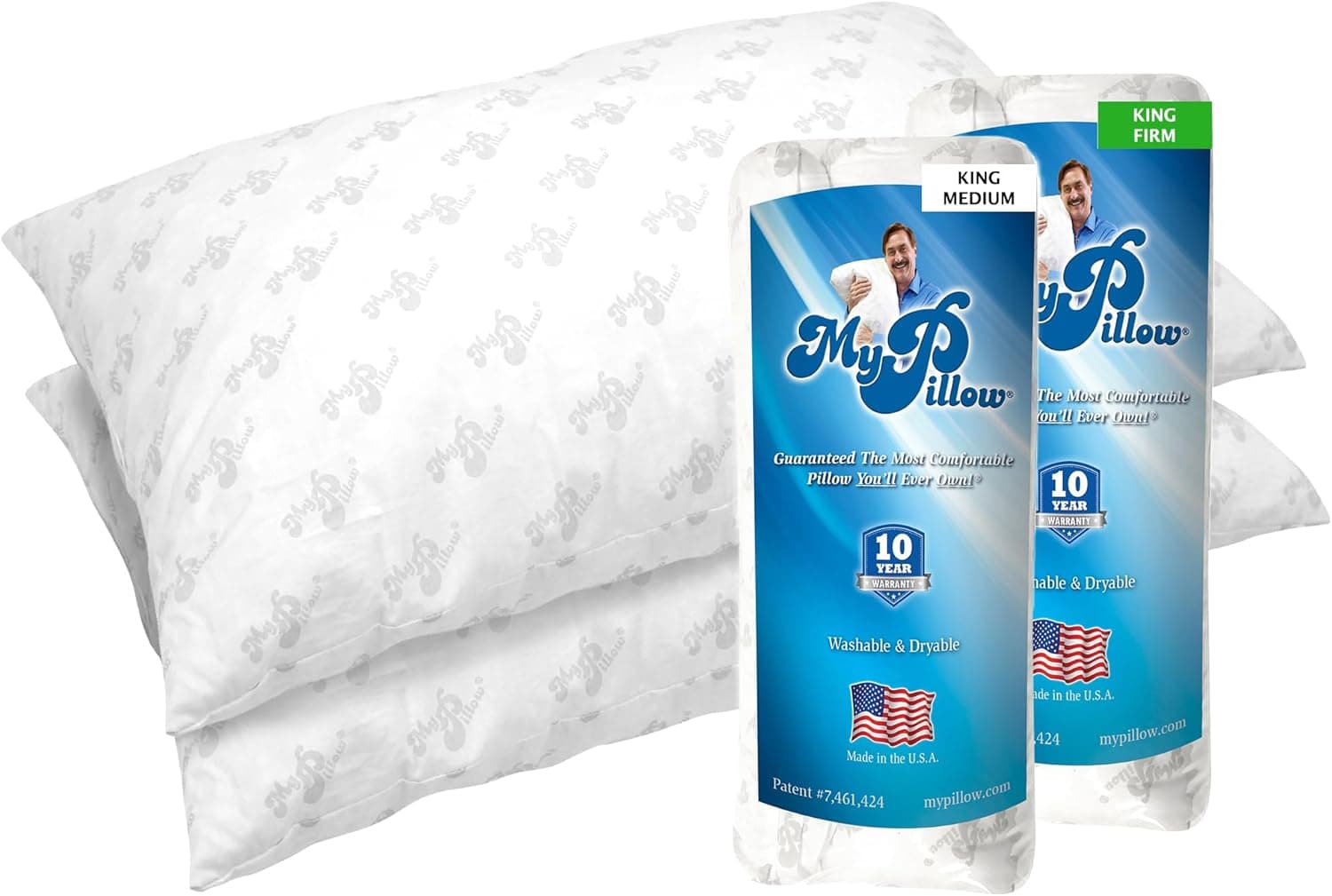 Classic Bed Pillow 2 Pack (King, Combo) Best Deal