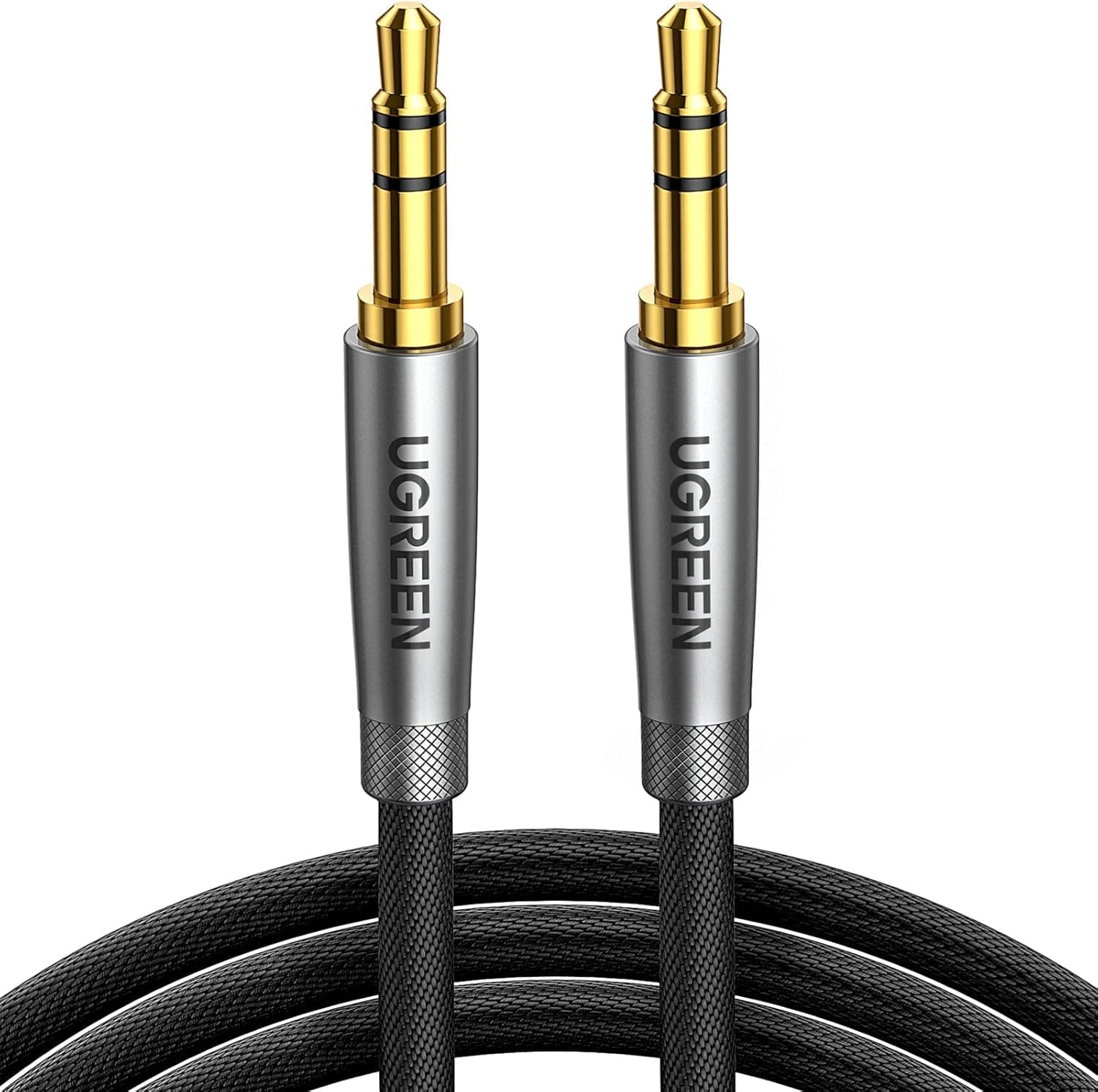 UGREEN 3.5mm Audio Cable Nylon Braided Aux Cord Male to Male Stereo Hi-Fi Sound Auxiliary Cable for Headphones Car Home