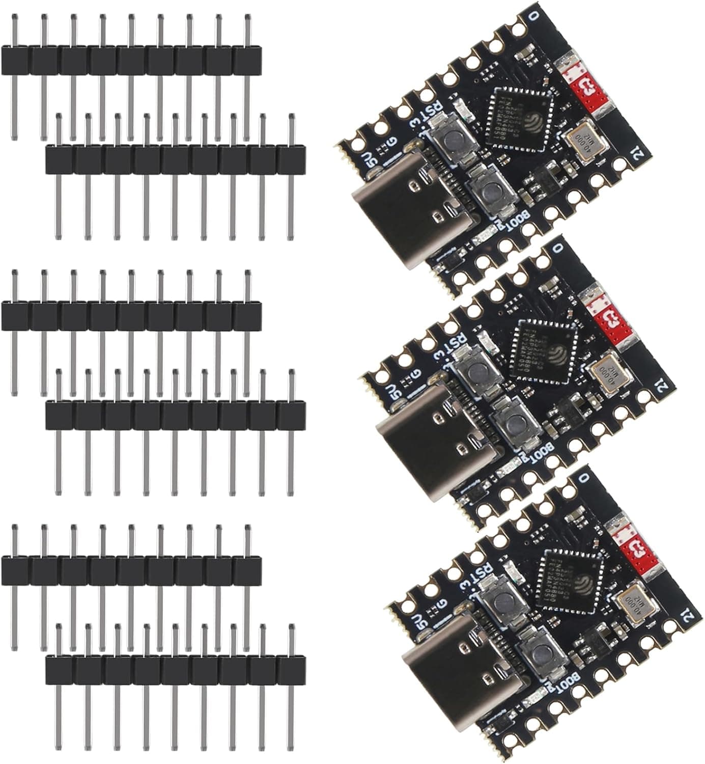 3pcs ESP32-C3 Development Board ESP32 C3 Supermini Development Board 160MHz Running Frequency 2.4GHz Wi-Fi & Bluetooth 5.0 for