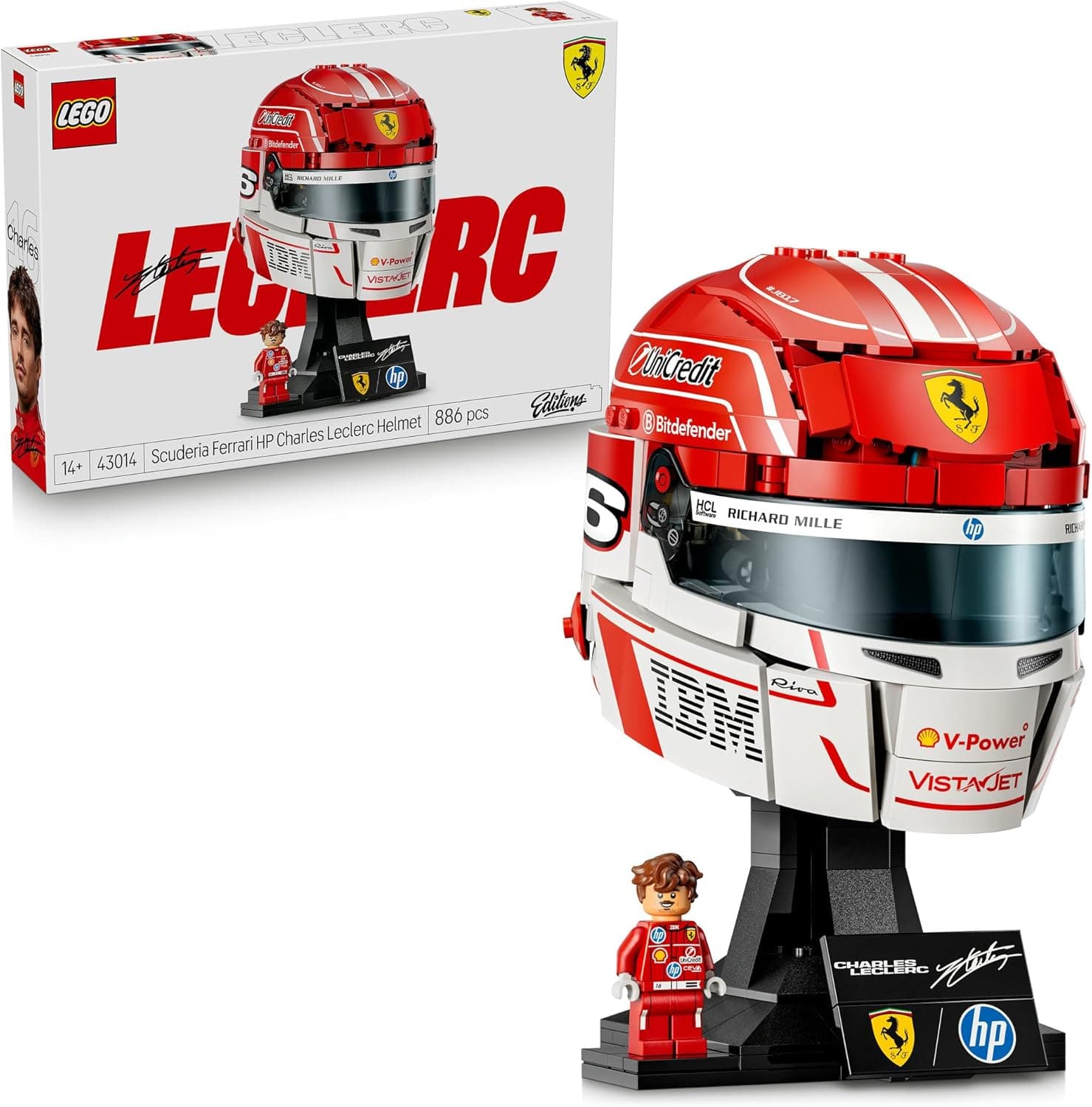 LEGO Editions Scuderia Ferrari HP Charles Leclerc Helmet 43014