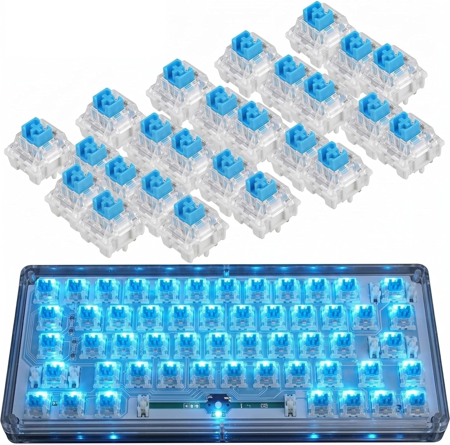 Gateron G50-40 40 PCS Mechanical Keyboard Switches Hot-Swappable Clicker Dustproof Waterproof Clicky Switch for DIY Custom