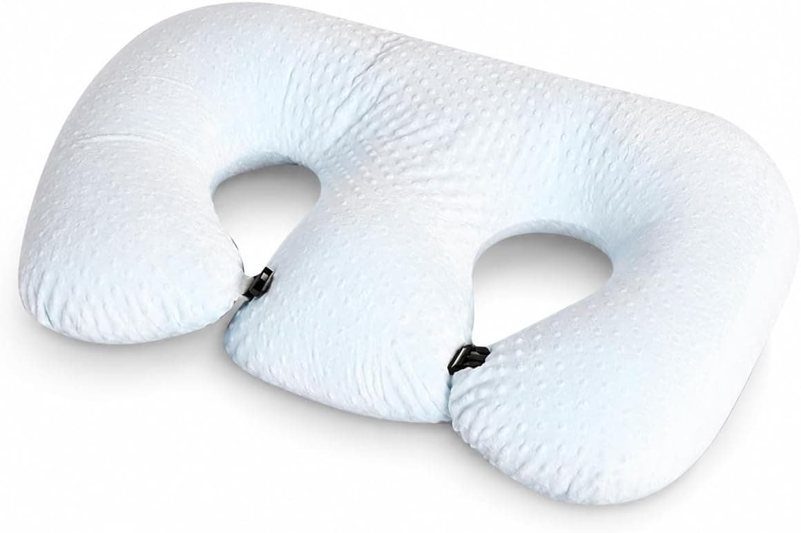 Nursing Pillow for Breastfeeding & Bottle Feeding Ergonomic Baby Feeding Support Cushion with Adjustable Buckle Soft & Breathable, 18