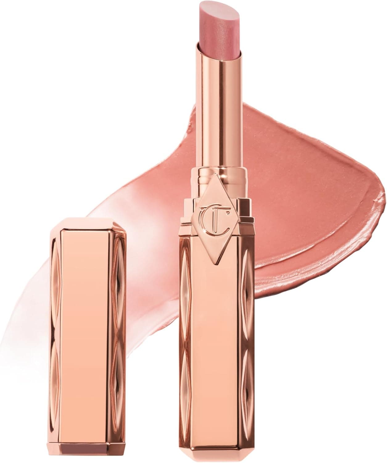 Charlotte Tilbury Pillow Talk Blush Balm Lip Tint - Long-Lasting, Buildable Sheer Tint with Peptides for Hydrated, Blushed Look
