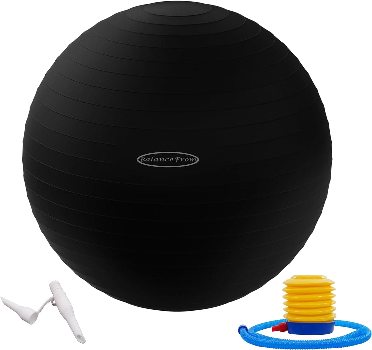 BalanceFrom Anti-Burst and Slip Resistant Exercise Ball for Yoga, Fitness, Birthing With Quick Pump - 2,000-Pound Capacity, M