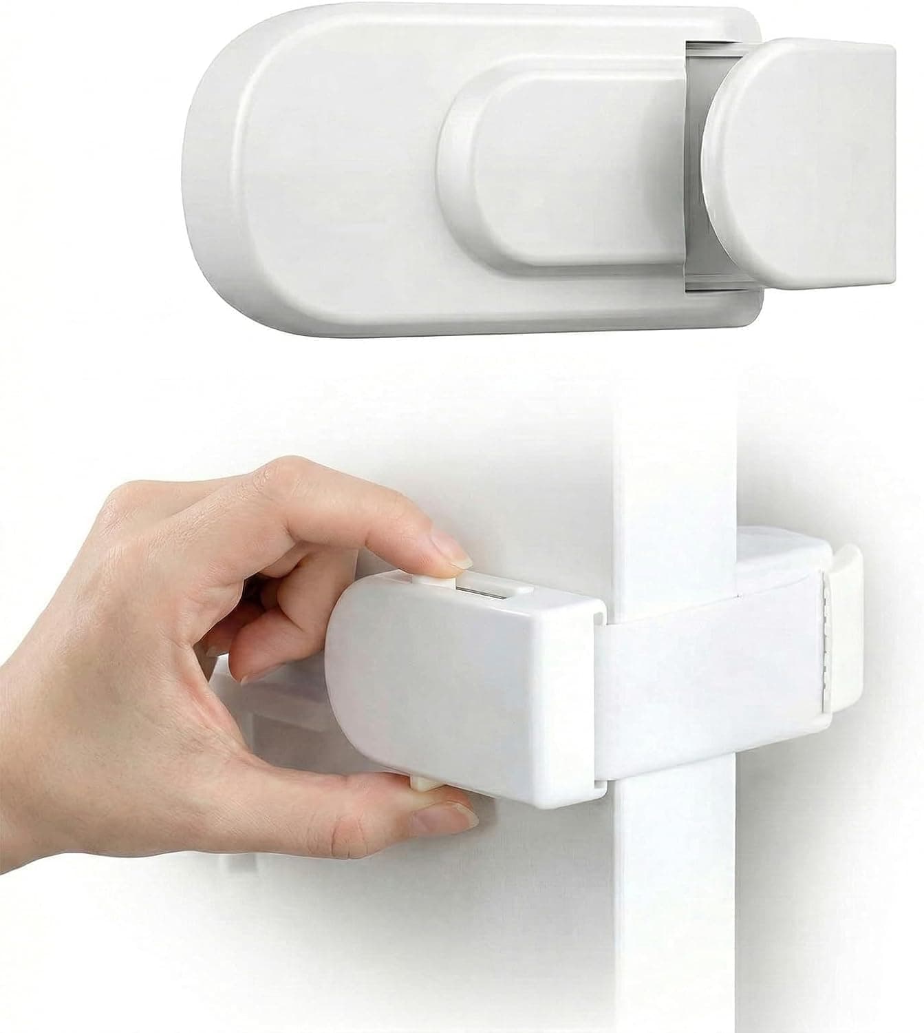 Quhoxdye The Snap-On Door Lock Kids Can't Reach or Defeat - No Tools or Adhesives Required