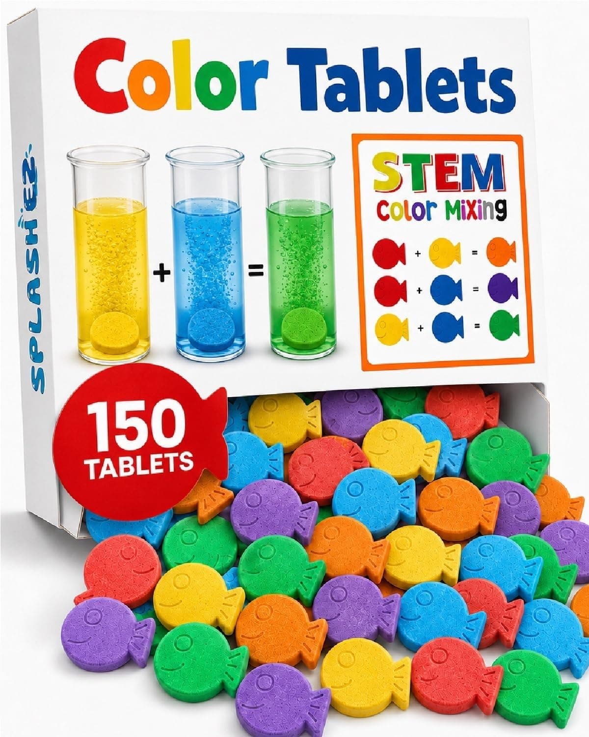 SplashEZ STEM Bath Color Tablets for Kids 150 Count Best Deal