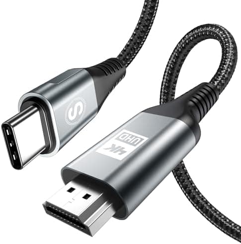 أسلاك USB C إلى HDMI 2م،4K@60ج/ث عالي السرعة لـ iPhone 17/16/15/Pro Max+/MacBook/iPad/S26 سعر جيد