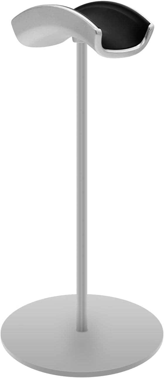 Srhhythm Metal Headphone Stand,Metal Headset Holder for Space-Saving and Display Headphone Holder Silver