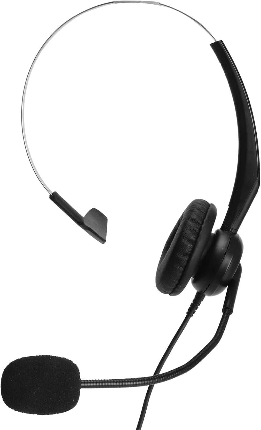 Goshyda One-Ear Headset VF31 Wired Business Headset with Noise Canceling Mic for Call Center 180 Rotatable