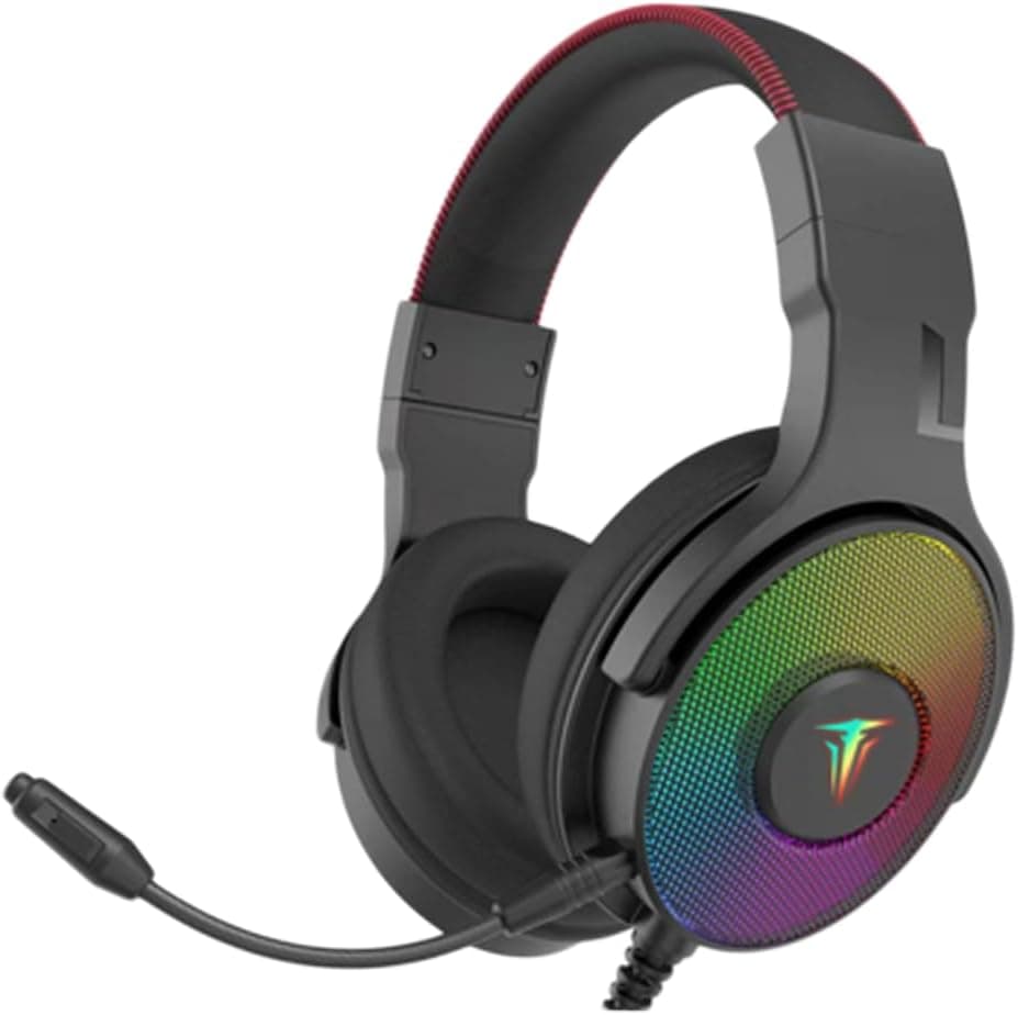 BERSERKER GH300 Gaming Headset with 7.1 Stereo Sound, 50mm Speaker, USB Port, RGB Lighting, Detachable Microphone, 2.1m Cable