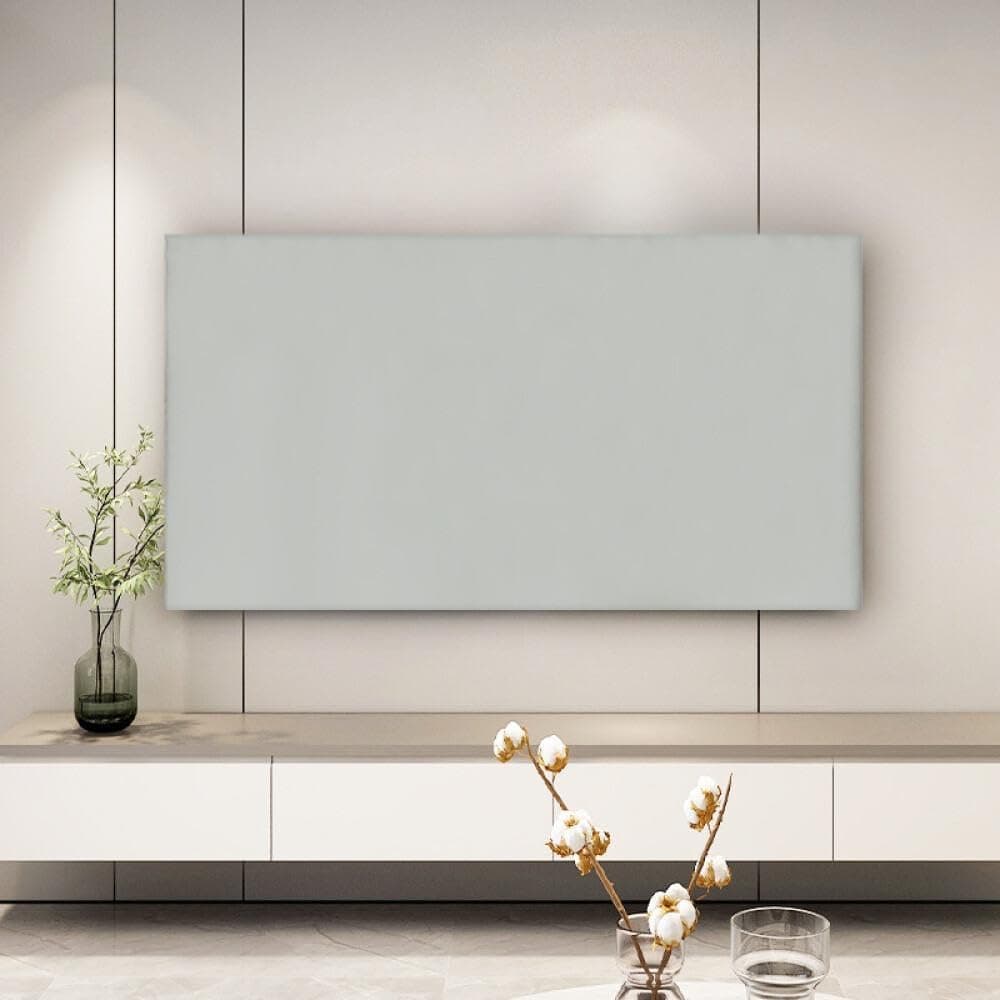 Housse de TV, Protège Écran Élastique, Lavable - Universelle 32-85 pouces - Argent - Meilleur Prix
