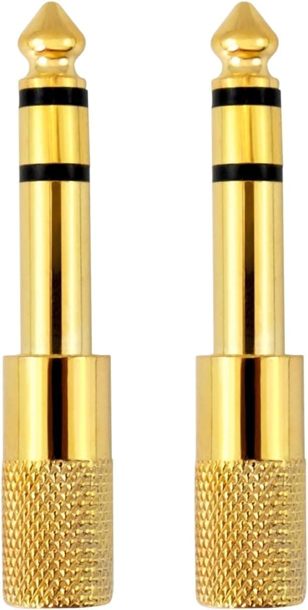 SPYTEK 3.5mm Female to 6.35mm Male Stereo Audio Jack Adapter Converter | Gold Plated Headphone Connector for Guitar, Speak...