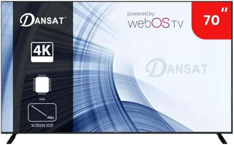 70 بوصة QLED Dansat Smart TV، كراكيل، أفضل عرض
