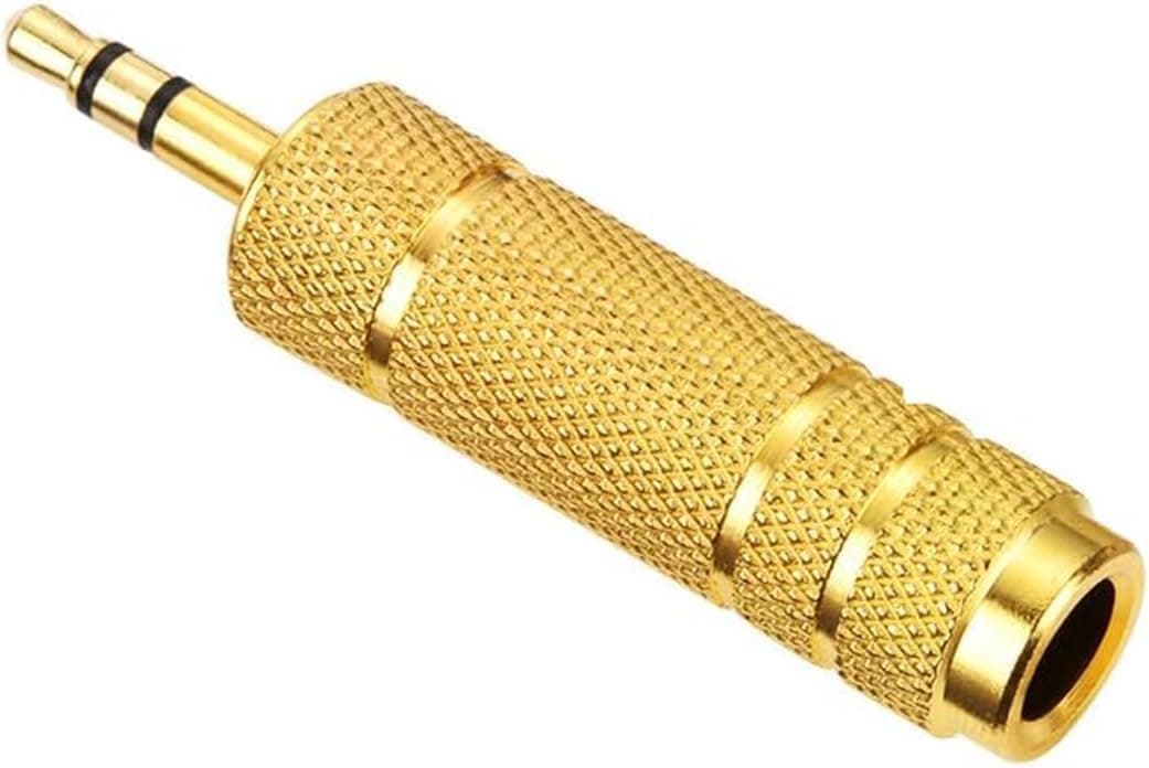 SPYTEK Gold Plated 6.35mm Female to 3.5mm Male Audio Jack Adapter Converter | Durable Stereo Headphone Connector Compatible with Phone, Music Player