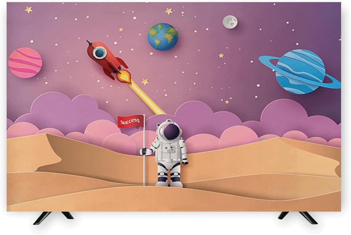 Housse Anti-Poussière Universelle TV LCD LED 65-75", Motif Ciel Étoilé - Meilleur Prix