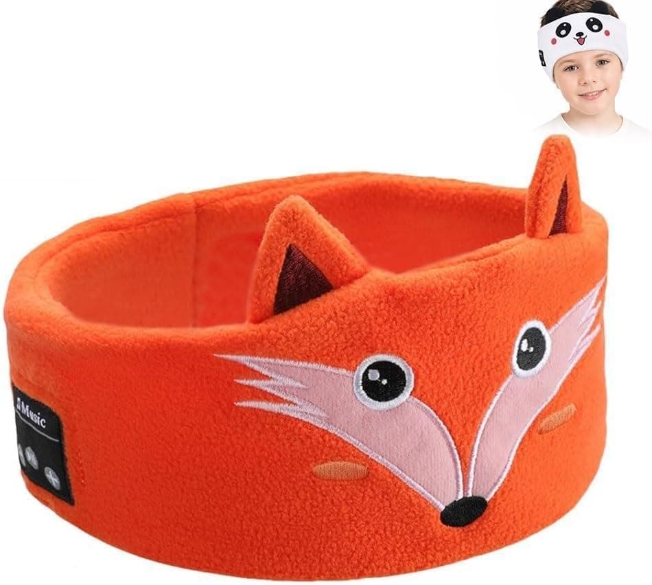 Genrico Cozy Headband Headphones for Kids Wireless Bluetooth Toddler Sleeping Mask Baby Plane Travel Ear Protection Soft