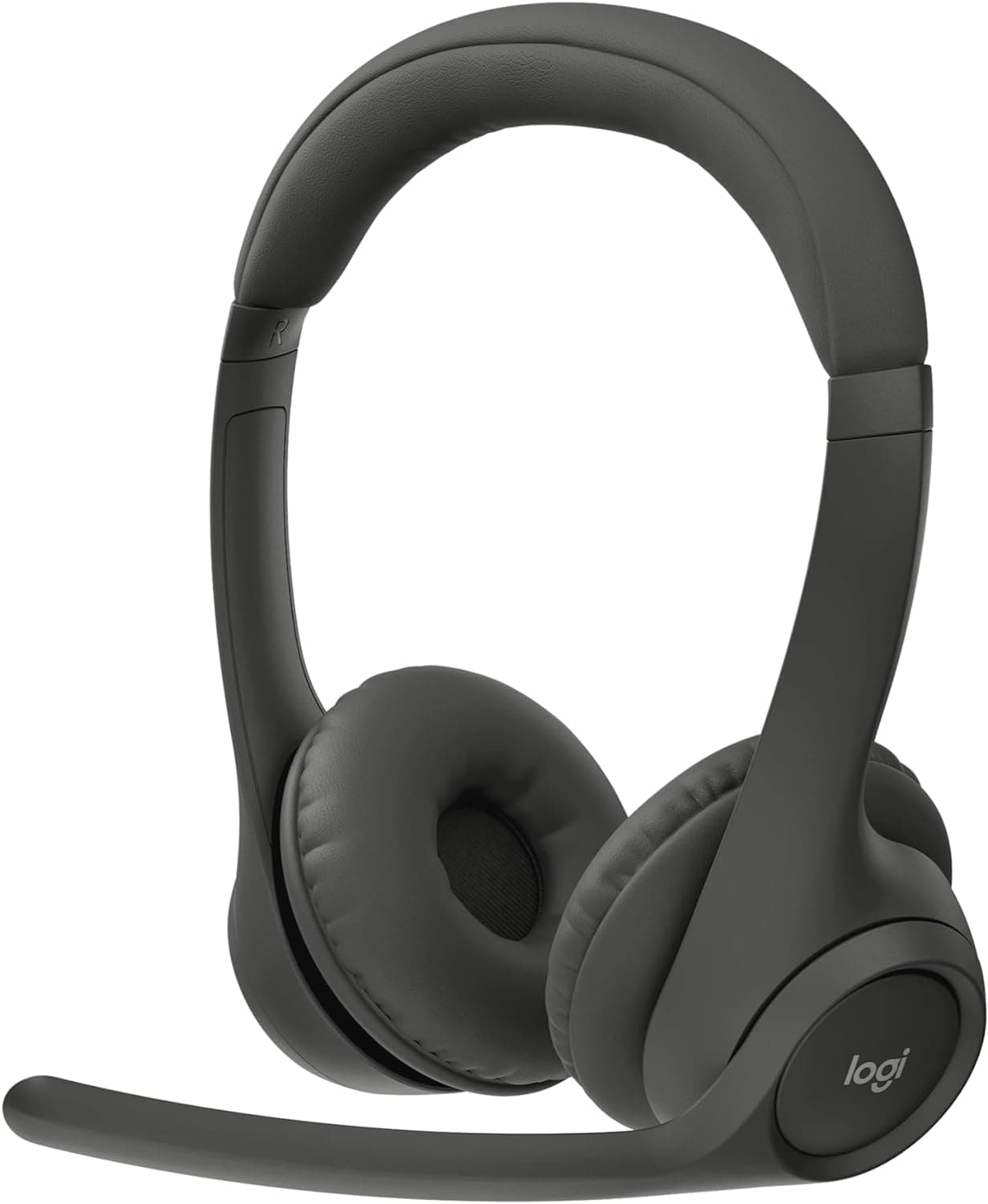 Logitech Zone 301 Wireless Bluetooth Headset with Noise-Canceling Microphone, Compatible with Windows, Mac, Chrome, Linux, iOS, iPadOS, Android - Graphite, Graphite (2-pack)
