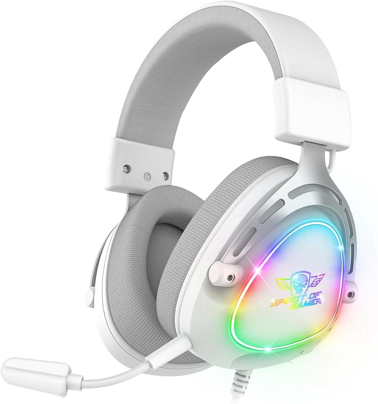 Spirit of Gamer Elite H40 RGB Gaming Headset with Detachable Microphone for PC, PS5, PS4, Xbox, Switch