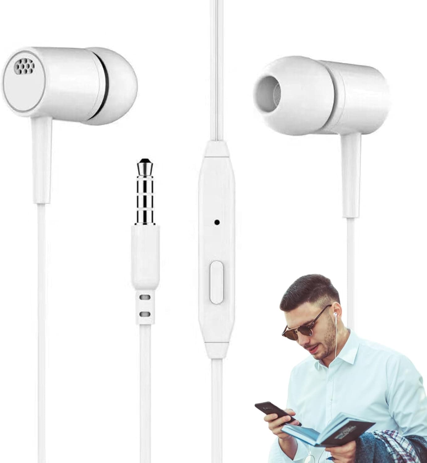 In-ear headphones with noise isolation, 3.5 mm TR DBUNDNA
