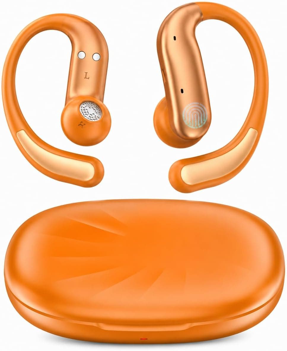 Couteurs sans fil avec crochets auriculaires, Bluetooth 5.5 avec micro