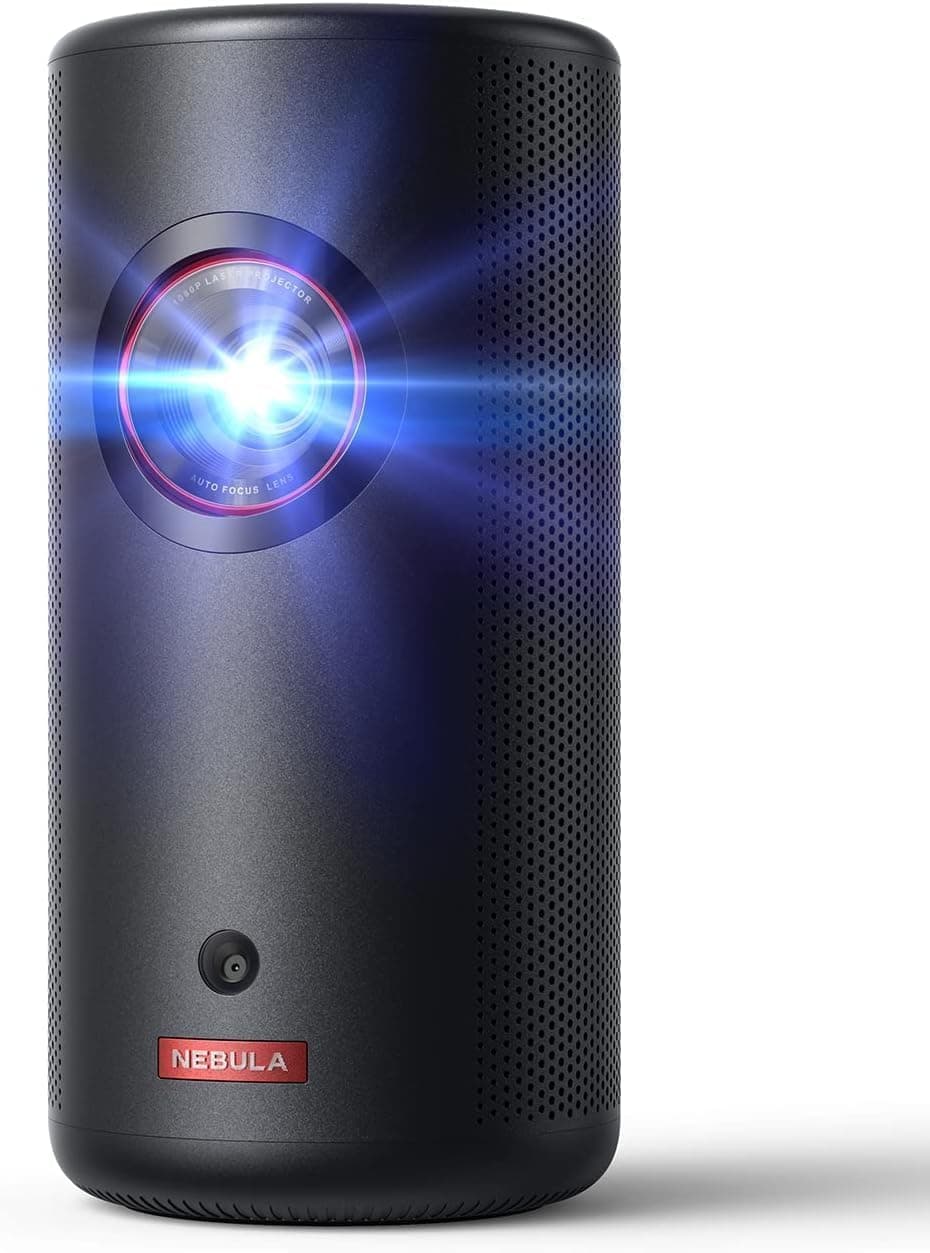Projektor laserowy NEBULA Capsule 3 GTV, 300 lumieni ANSI, mini projektor Smart TV 1080p z Wi-Fi - Najlepsza oferta