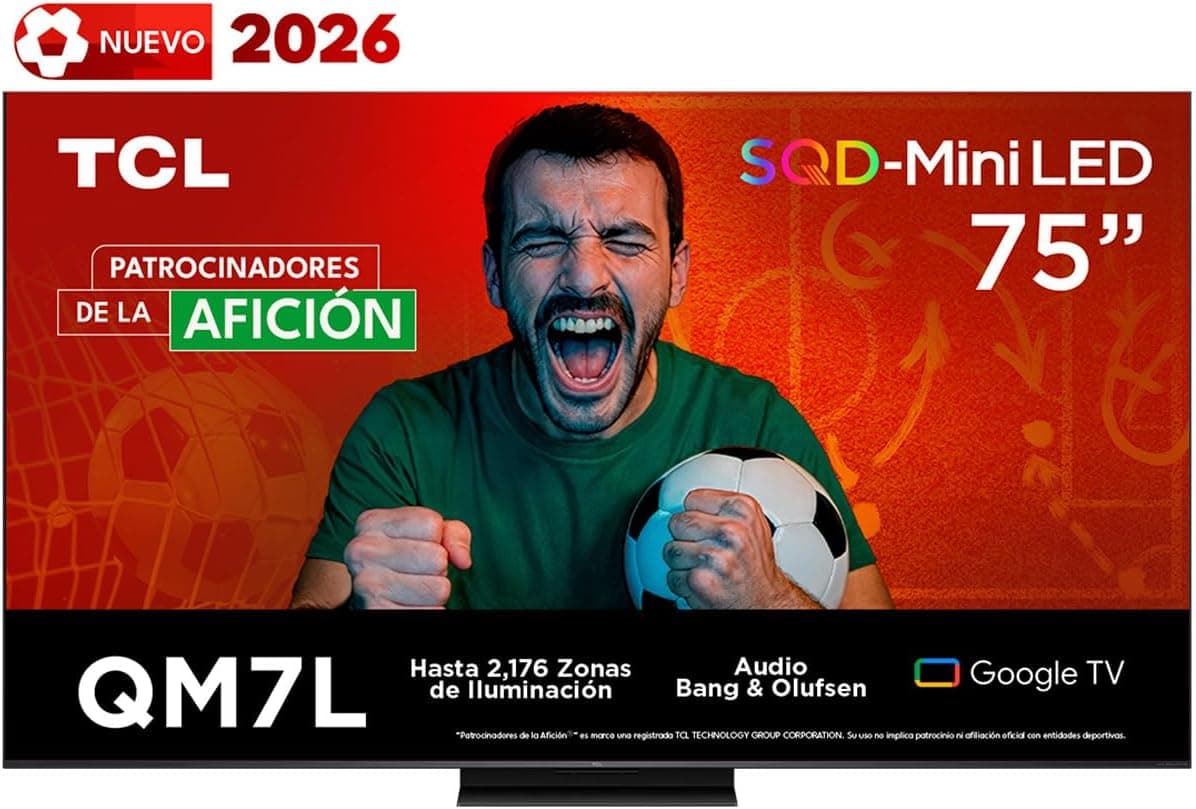 TCL 75QM7L Pantalla 75" MiniLED 4K Smart TV | 3000 Nits | 144Hz VRR