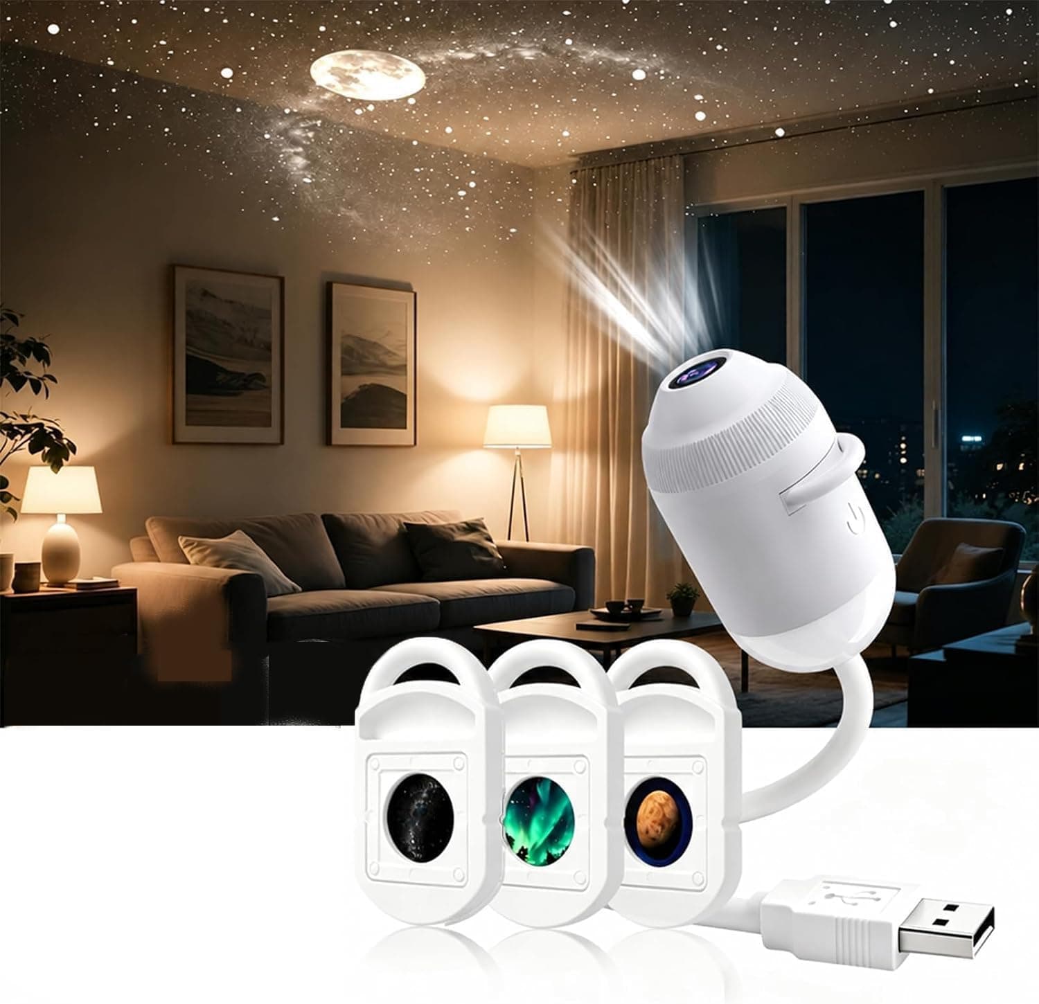 5D Galaxy Night Light Projector - Starry Sky