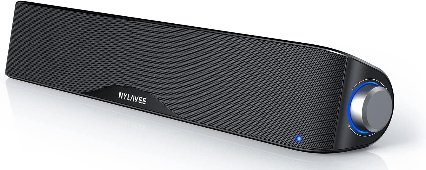 Nylavee Computer Speakers HiFi Sound Quality PC Speakers for Desktop Bluetooth 5.0 and 3.5mm Aux-in 2Pack