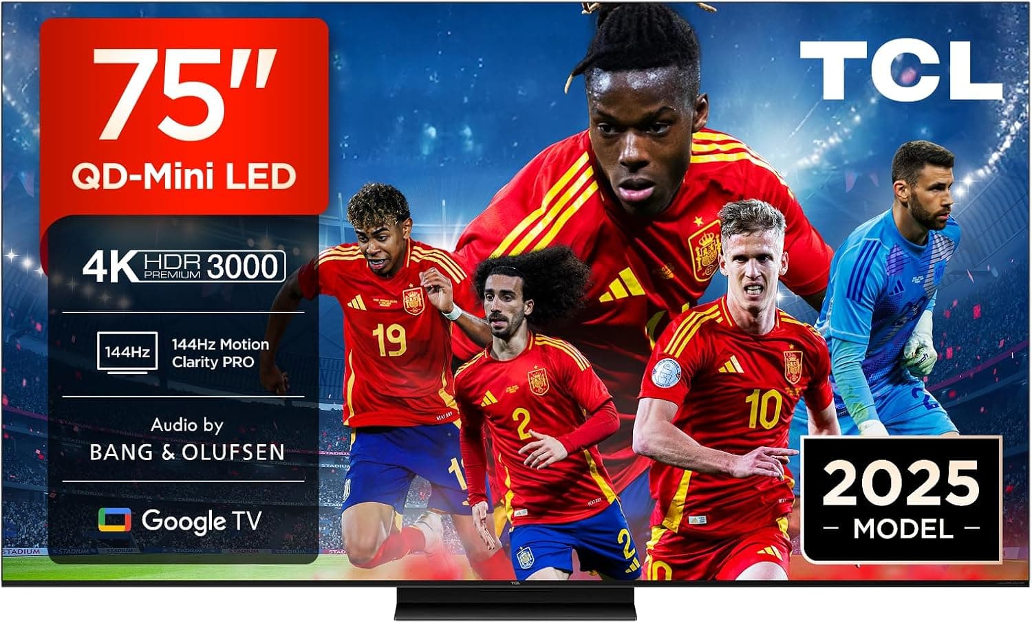 75Q7C 75" QD-Mini LED, 4K HDR Premium 3000, Smart TV con Google TV (Dolby Vision IQ & Atmos, Panel CrystGlow HVA, Clarianza Dinámica Pro 144Hz, Master para Juegos) ¡Mejor Oferta!