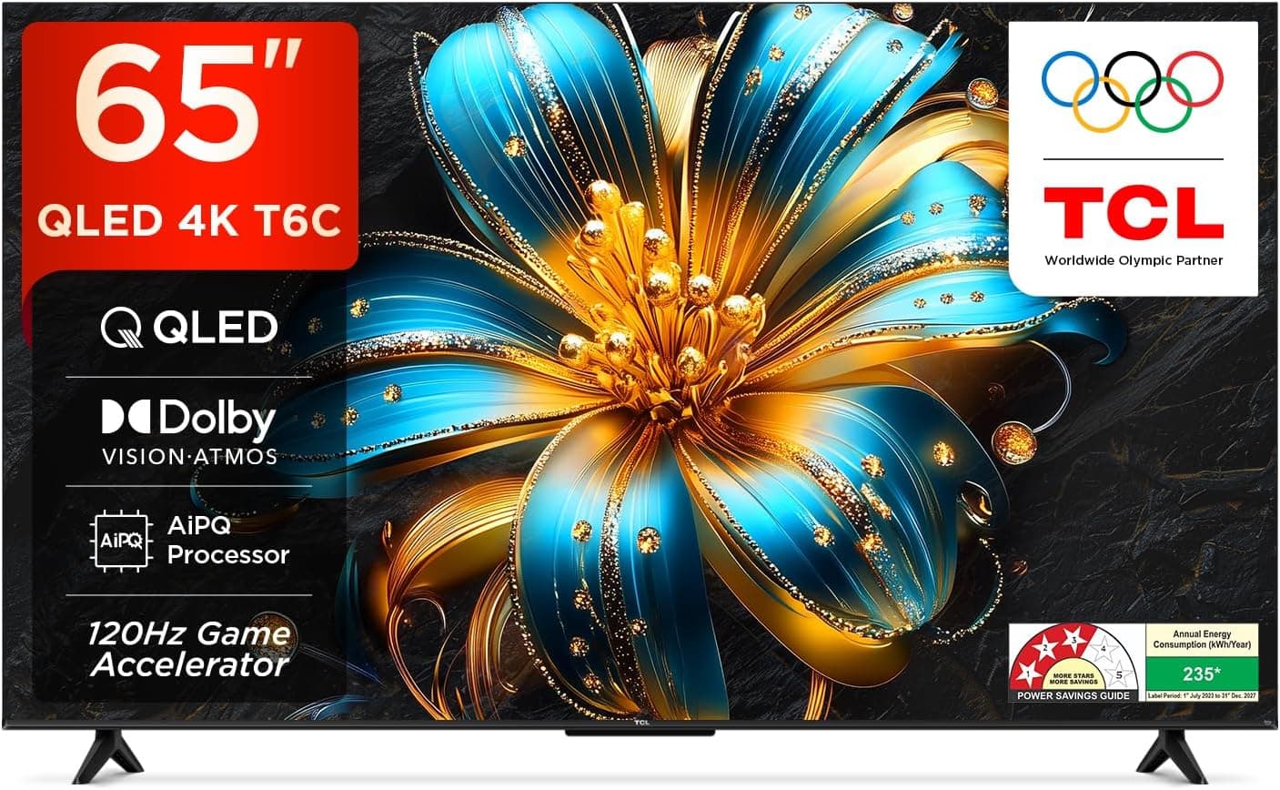 65인치 TCL 4K UHD 스마트 QLED谷歌电视 65T6C，56% Off