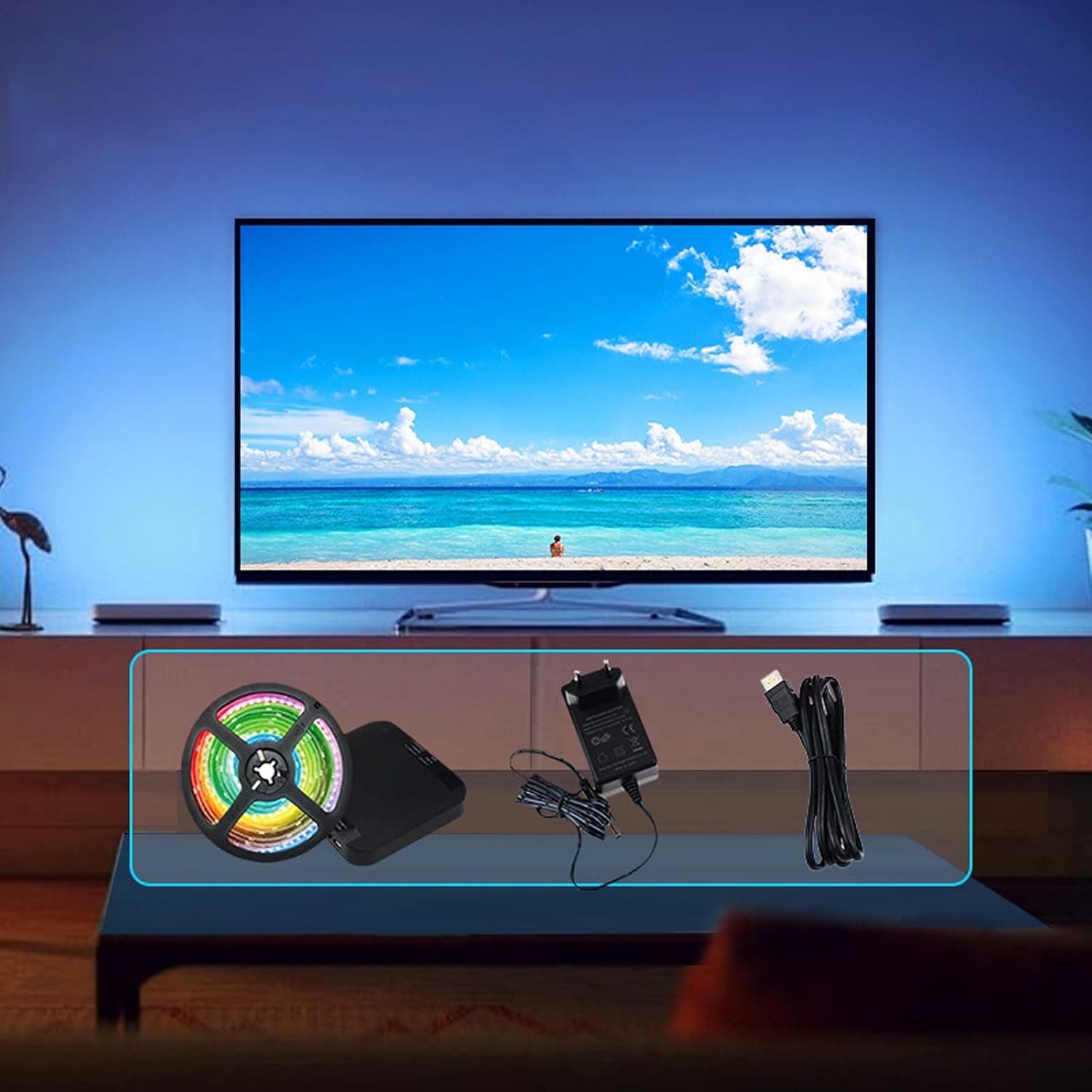 Aanpasbare LED TV-verlichting, Eenvoudige Installatie, Sfeerverlichting - Best Price!