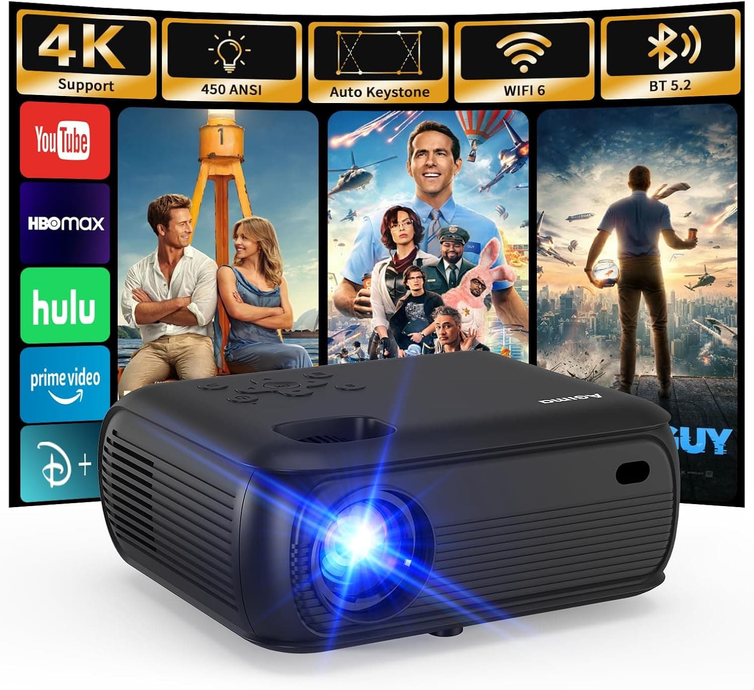 Mini Projector 1080p WiFi Bluetooth - Best Price