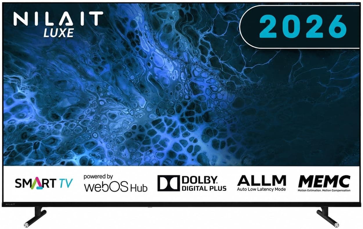 Nilait Luxe 50UD8004SWOS Smart TV 50 pouces QLED 4K UHD, WebOS, HDR, Dolby Audio, WiFi, Ultra Slim, Meilleur Prix