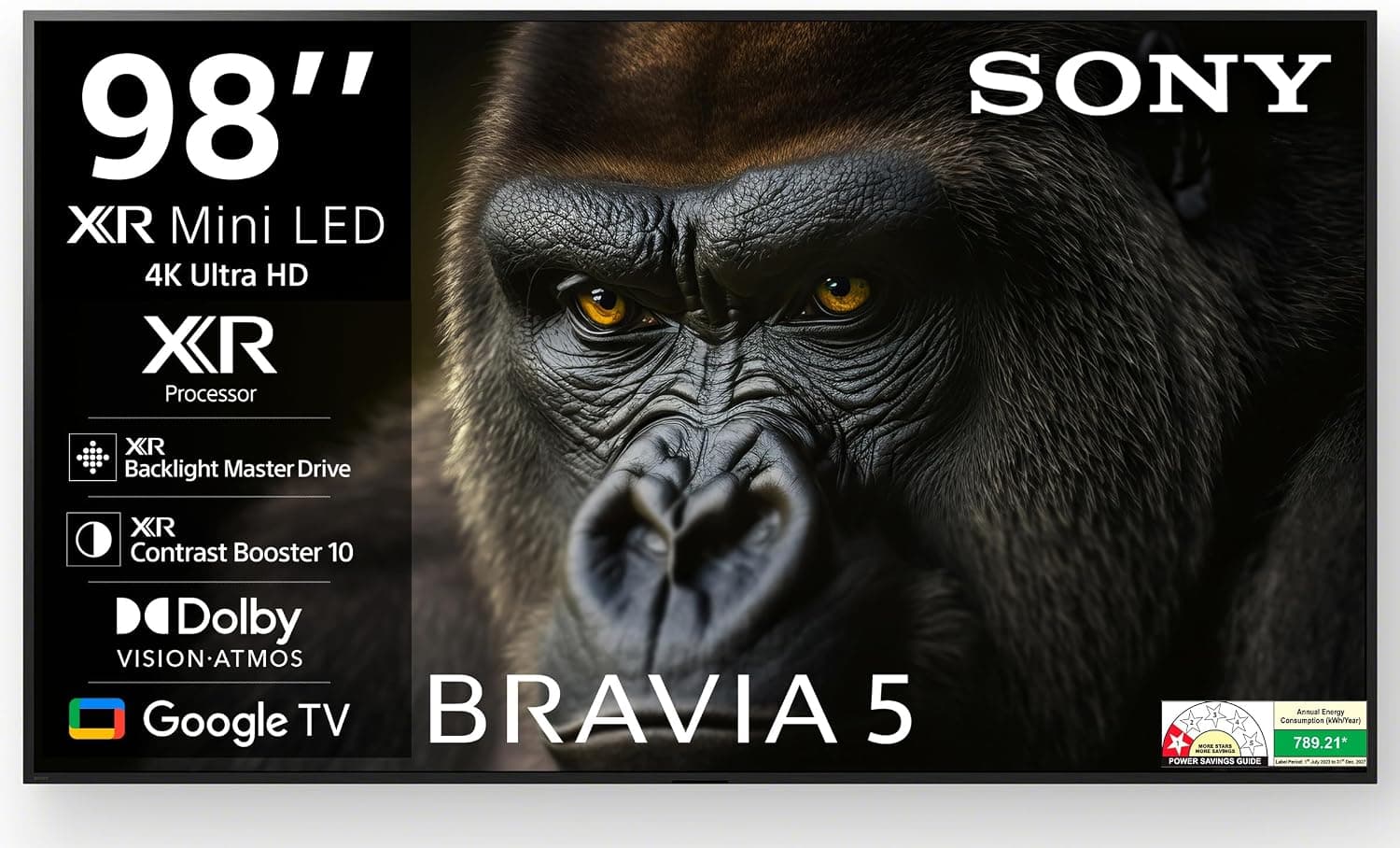 98 인치 Sony 5 시리즈 Mini LED Google TV K-98XR55A देखें 39% छूट