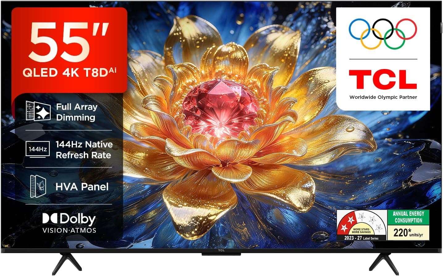 55 ഇംच 4K UHD Smart QLED Google TV 43% Off