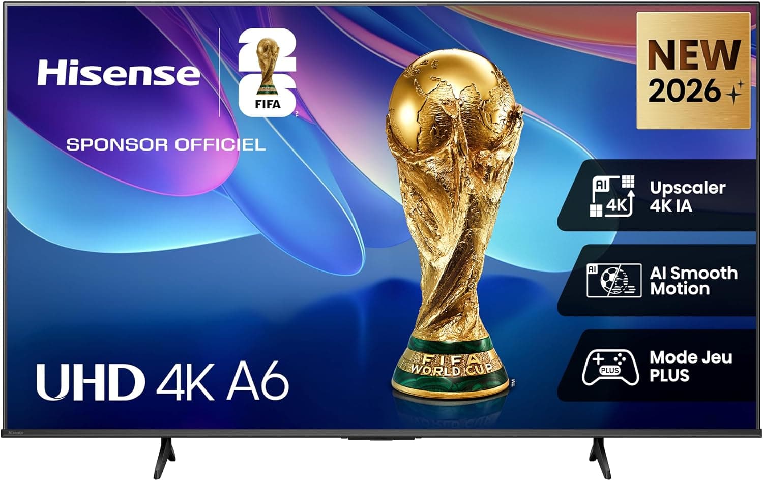 Hisense 58A6S - TV 58" 4K UHD, HomeOS U9.5, Dolby Vision, Game Mode Plus, DTS, Alexa - Meilleur Prix