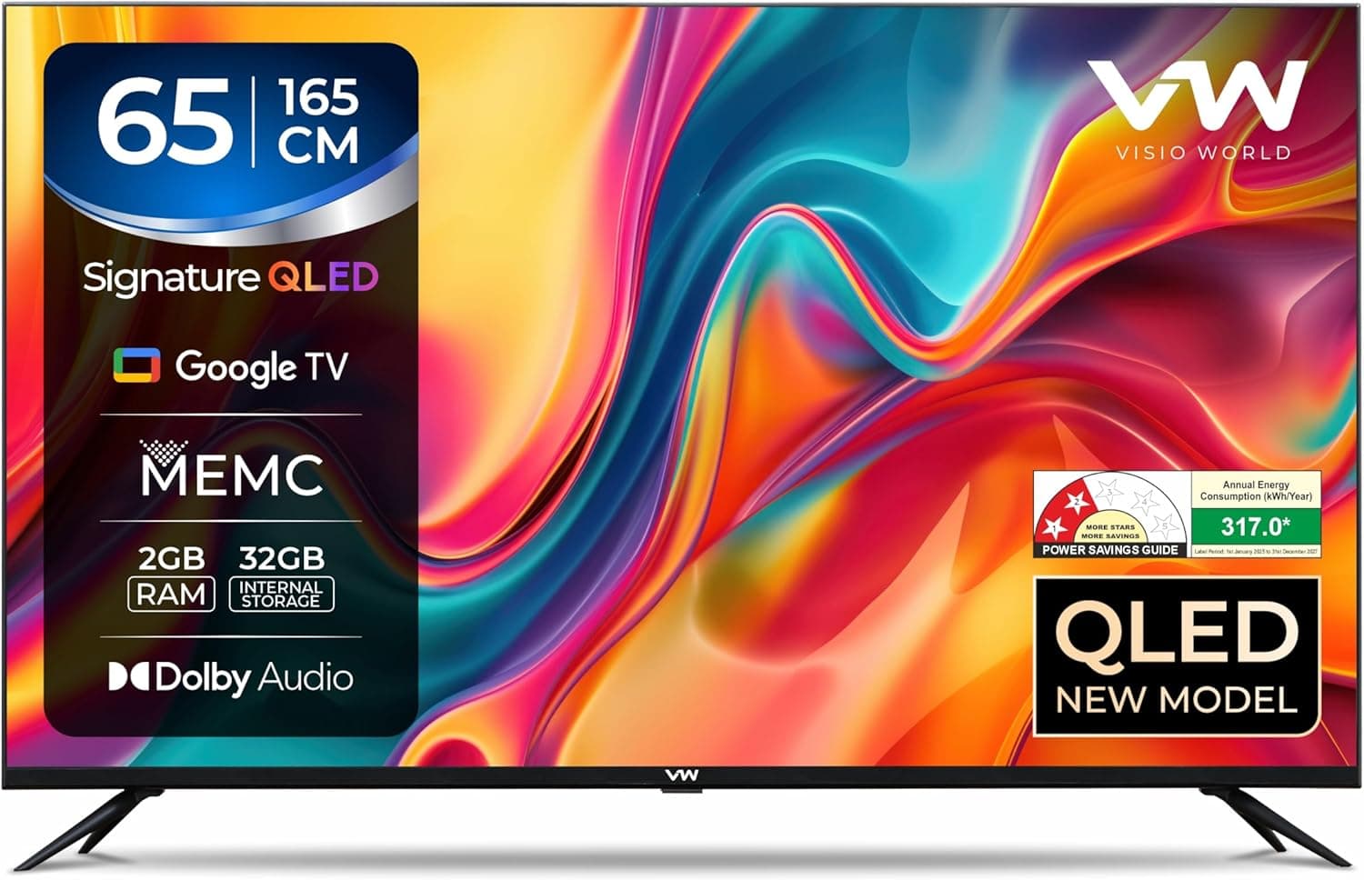 VW 165 cm 4K Ultra HD Smart QLED Google TV സേവ് 73%
