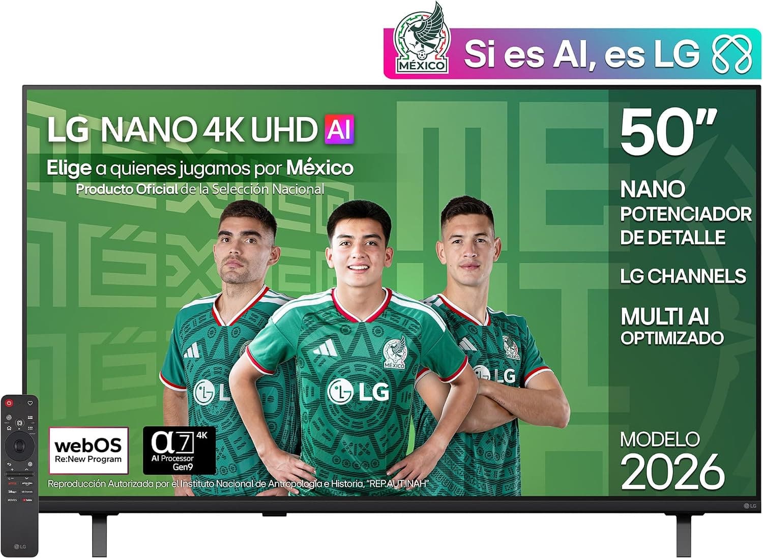 LG Pantalla 50 Pulgadas Nano 4K UHD AI NU855 Smart TV con webOS Mejor Oferta