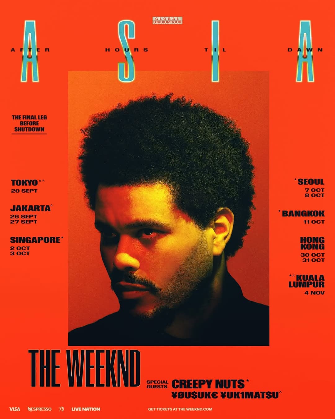The Weeknd 2026 《After Hours Til Dawn》巡演-香港站