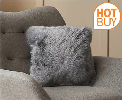 Bowron Double Sided Sheepskin Cushion • 35 x 35cm • In Multiple Colours