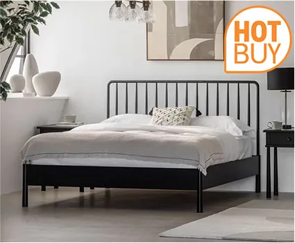 Gallery Wycombe Black Oak Bed Frame, King