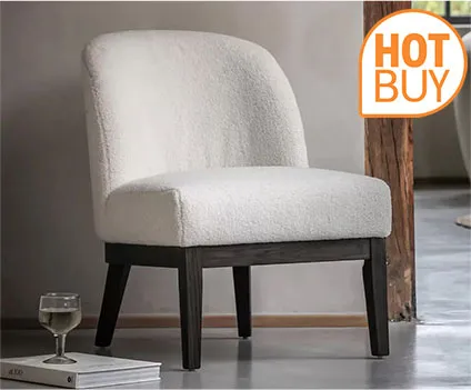 Gallery Bardfield Cream Teddy Fabric Chair
