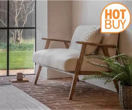 Gallery Neyland Natural Linen 2 Seater Sofa