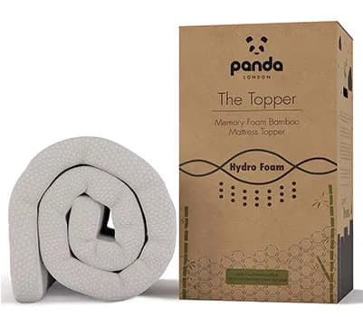 Panda Memory Foam Bamboo Mattress Toppers • In 5 Sizes