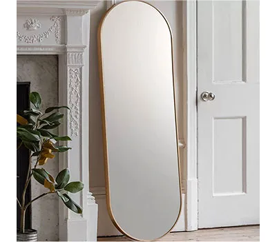 Gallery Yardley Gold Leaner Mirror • 50 x 150 cm