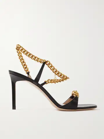 TOM FORD Zenith chain-embellished leather slingback sandals