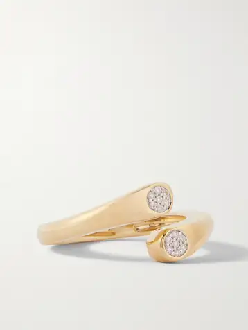 STONE AND STRAND Hug 10-karat gold diamond ring