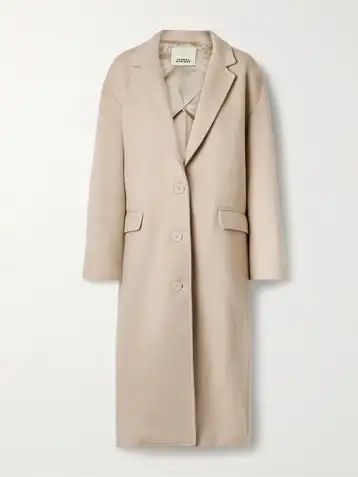 Isabel Marant Efezia Brushed Wool-Blend Coat